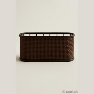 Metal Woven Brown Bathroom Shower Organizer